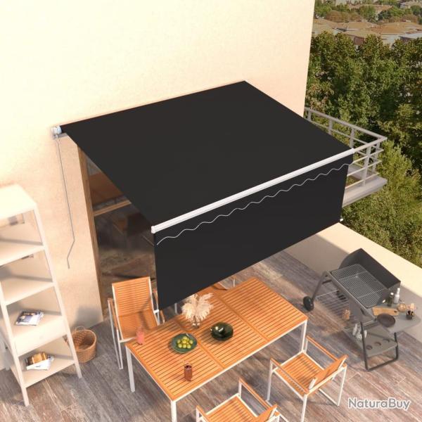 Auvent manuel r�tractable avec store 3x2,5 m Anthracite