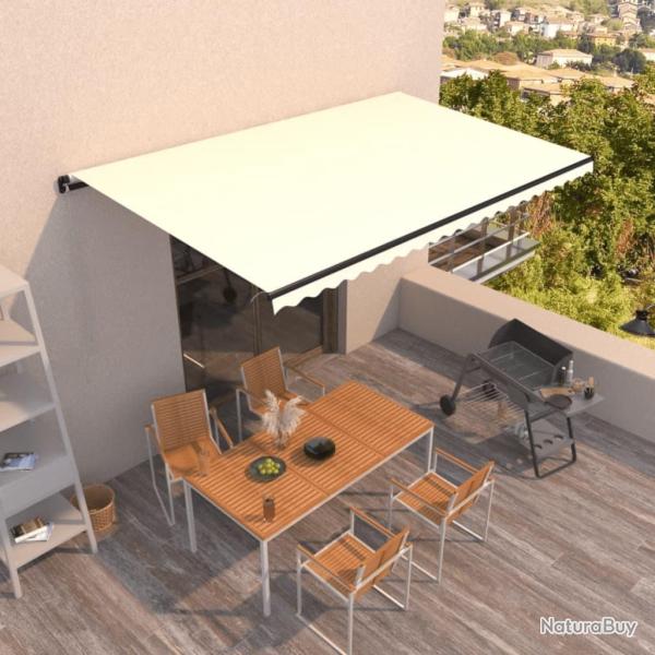 Auvent manuel r�tractable 500x300 cm Cr�me