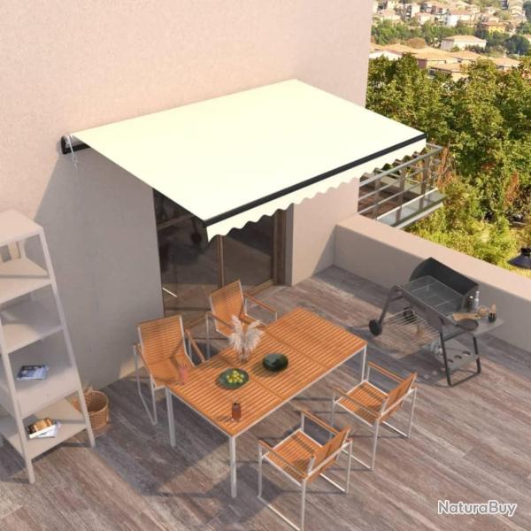 Auvent r�tractable automatique 400x350 cm Cr�me