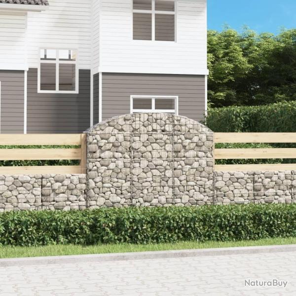 Panier de gabions arqu� 150x30x120/140 cm Fer galvanis�