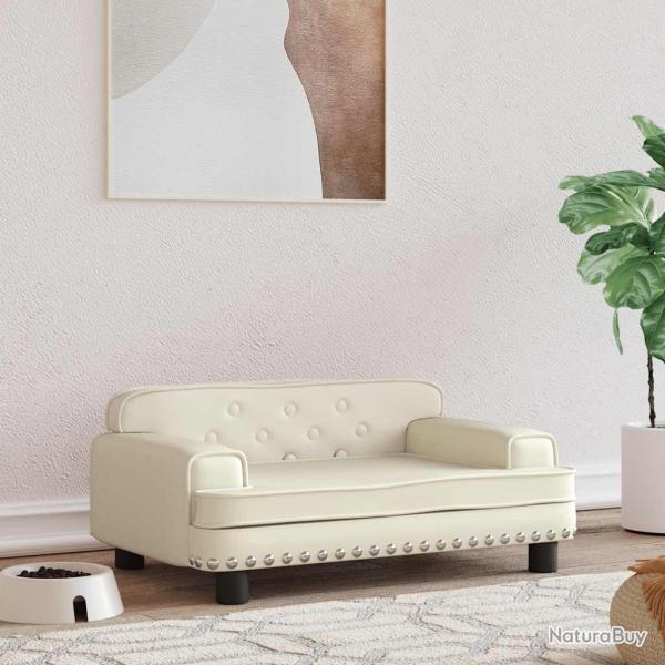 Lit pour chien cr�me 70x45x30 cm similicuir