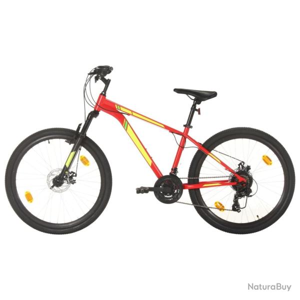 V�lo de montagne 21 vitesses Roues de 27,5 pouces 38 cm Rouge