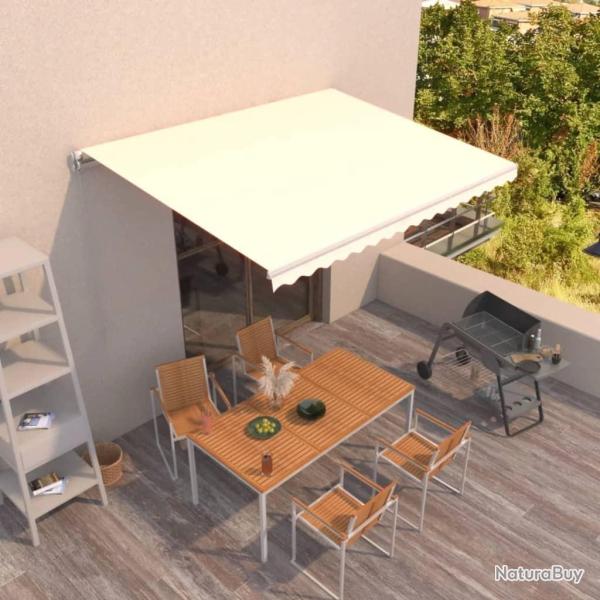 Auvent manuel r�tractable 450x350 cm Cr�me