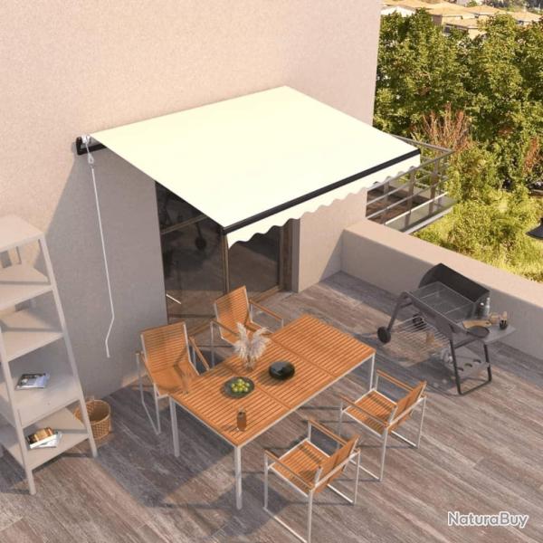 Auvent r�tractable automatique 350x250 cm Cr�me