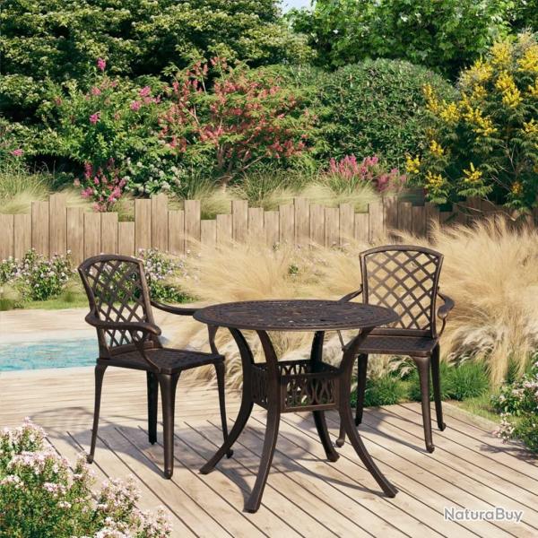Ensemble de bistro 3 pcs Aluminium coul� Bronze