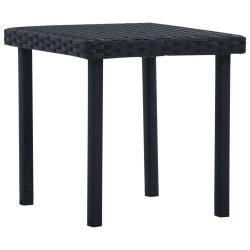 Table &agrave; th&eacute; de jardin Noir 40x40x40 cm R&eacute;sine tress&eacute;e