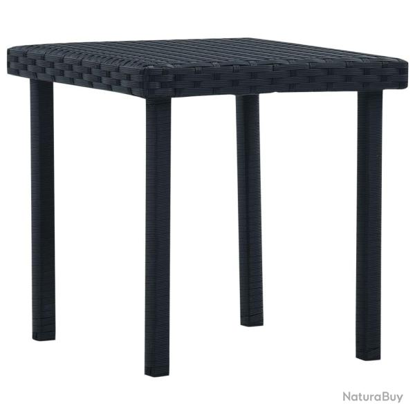 Table � th� de jardin Noir 40x40x40 cm R�sine tress�e