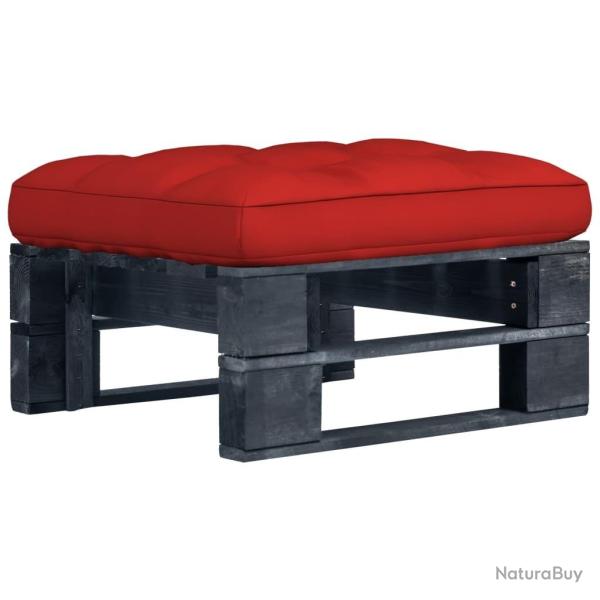 Pouf palette de jardin noir bois de pin impr�gn�