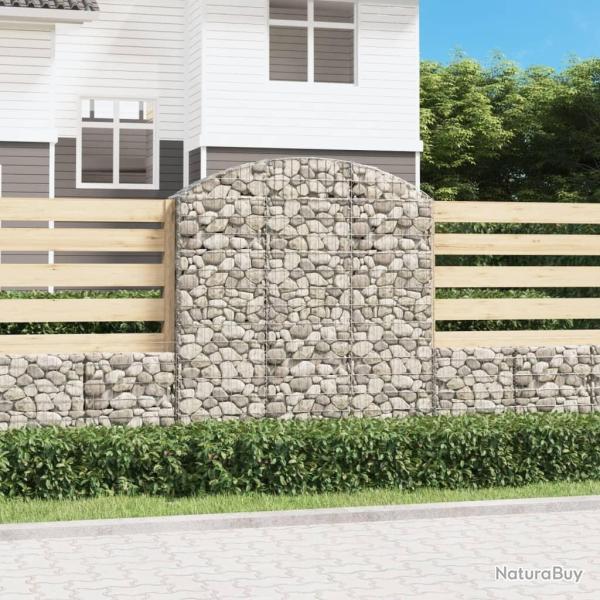 Panier de gabions arqu� 150x30x160/180 cm Fer galvanis�