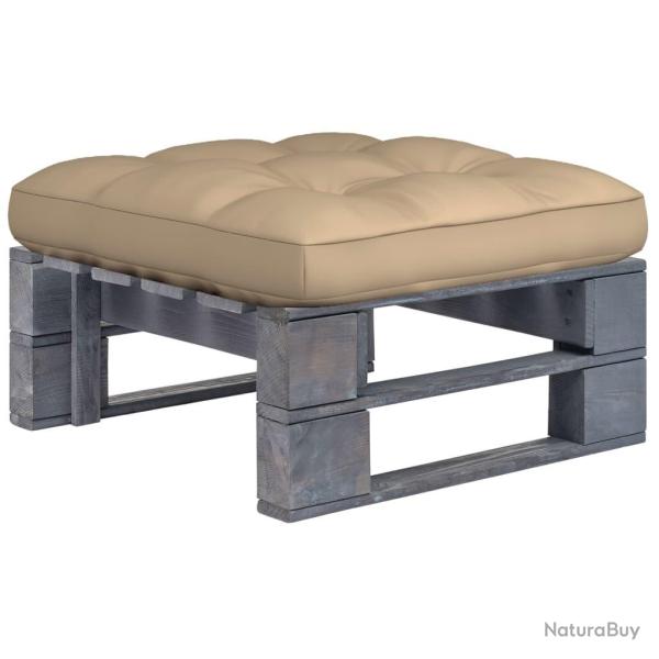 Pouf palette de jardin Bois de pin impr�gn� de gris