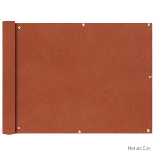 �cran de balcon en tissu Oxford 90x600 cm Ocre marron