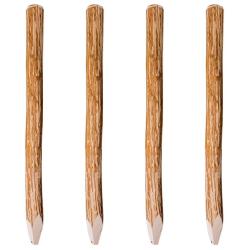 Poteaux pointus de cl&ocirc;ture 4 pcs Bois de noisetier 120 cm