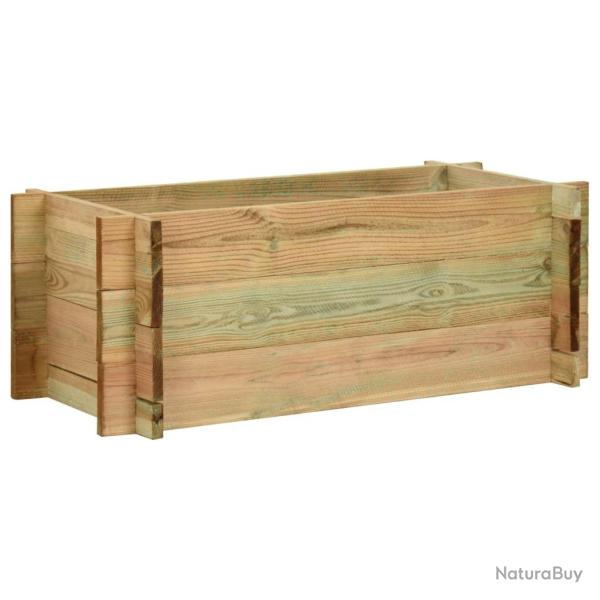 Jardini�re sur�lev�e pour l�gumes Bois de pin impr�gn� 80 cm
