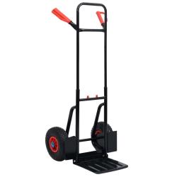 Chariot &agrave; main t&eacute;lescopique 200 kg Noir et rouge