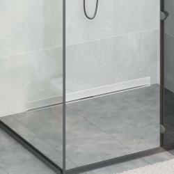 Drain de Douche Mont&eacute; au Mur Argent&eacute; 100 cm Acier Inox 304