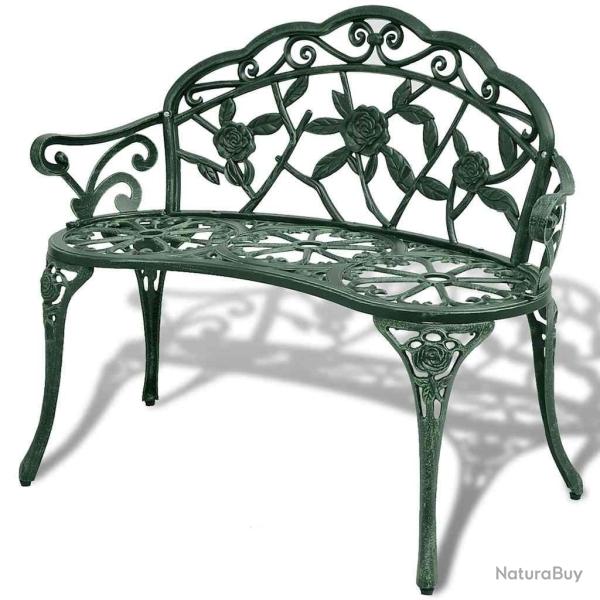 Banc de jardin 100 cm Aluminium coul� Vert