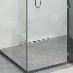 Drain de Douche Mont&eacute; au Mur Argent&eacute; 70 cm Acier Inox 304