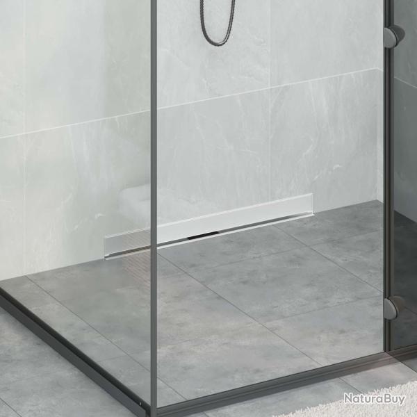 Drain de Douche Mont� au Mur Argent� 70 cm Acier Inox 304