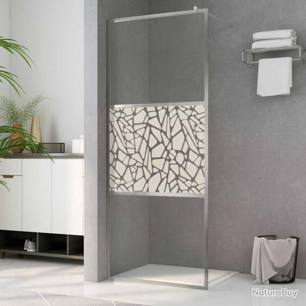 Paroi de douche � l'italienne � verre ESG pierre 140x195 cm