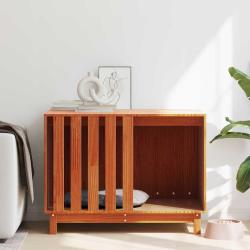 Maison pour Chiens Brun cire 100 x 70 x 70 cm Pin massif