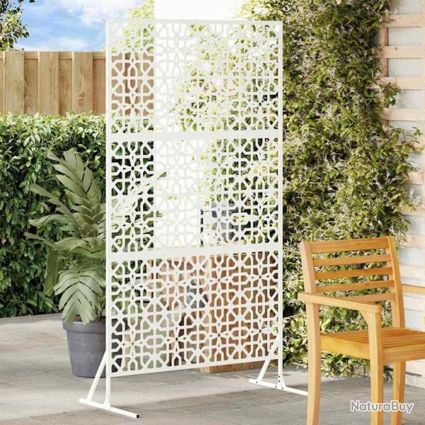 �cran de confidentialit� Blanc 100 x 50 x 180 cm Acier