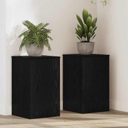 Support de Plante 2 pcs Ch&ecirc;ne noir 30 x 30 x 50 cm