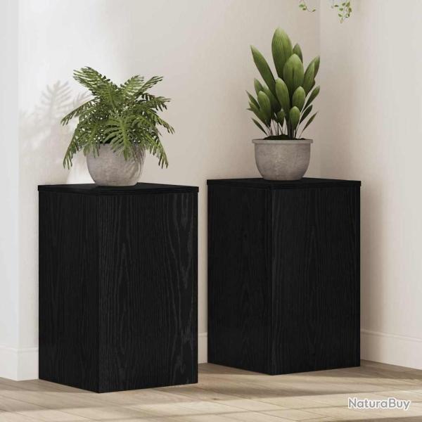 Support de Plante 2 pcs Ch�ne noir 30 x 30 x 50 cm