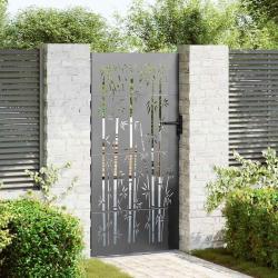 Porte de Jardin Noir 85 x 100 cm Acier peint par poudre