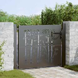 Porte de Jardin Noir 110 x 105 cm Acier enduit de poudre