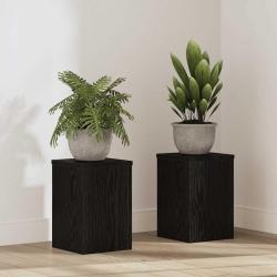 Support de Plante 2 pcs Ch&ecirc;ne noir 20 x 20 x 30 cm