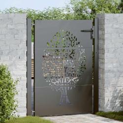 Porte de Jardin Noir 110 x 155 cm Acier peint par poudre