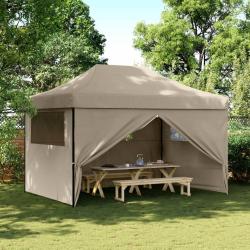 Tente de f&ecirc;te Taupe 279 x 410 x 315 cm Tissu Oxford