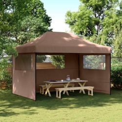 Tente de f&ecirc;te Marron 279 x 410 x 315 cm Tissu Oxford