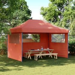Tente de f&ecirc;te Terre cuite 279 x 410 x 315 cm Tissu Oxford