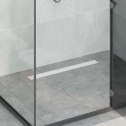 2 en 1 Drain de Douche Argent&eacute; 70 cm Acier Inox 304