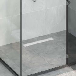 2 en 1 Drain de Douche Argent&eacute; 60 cm Acier Inox 304