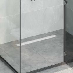 &Eacute;vacuation de douche 2-en-1 avec siphon &agrave; 360&deg; Argent&eacute; 70 cm