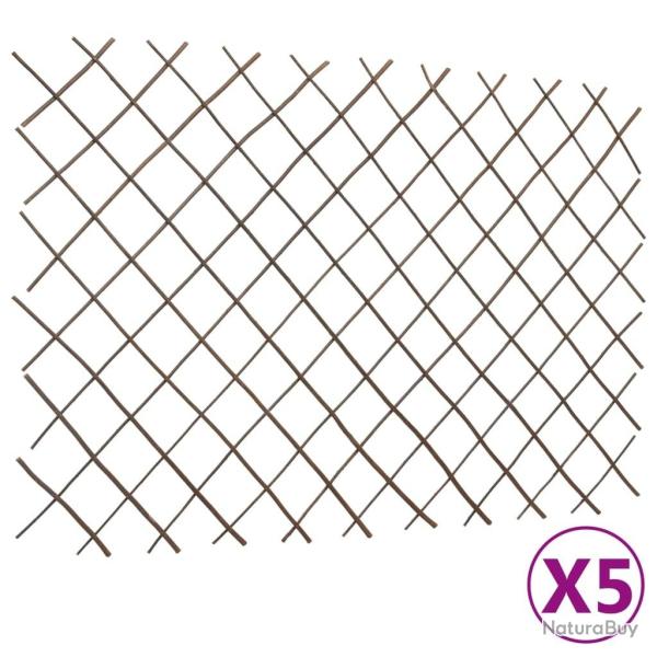 Cl�tures en treillis de saule 5 pcs 180x120 cm
