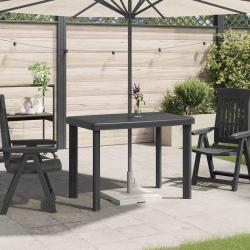 Table de jardin Anthracite 101 x 68 x 72 cm Plastique