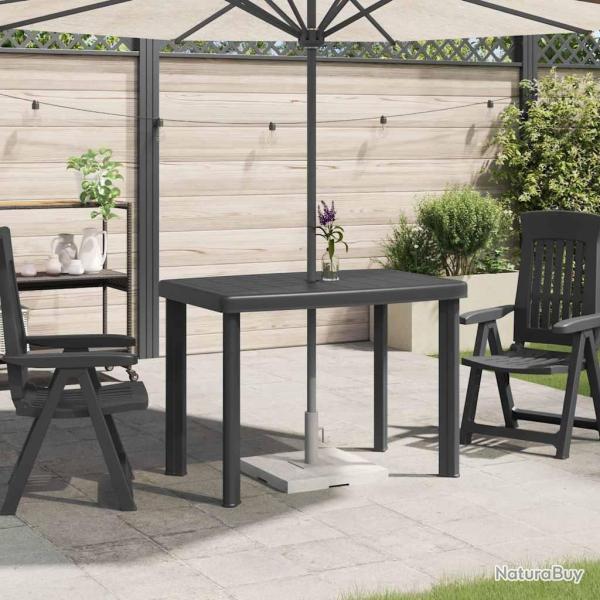 Table de jardin Anthracite 101 x 68 x 72 cm Plastique