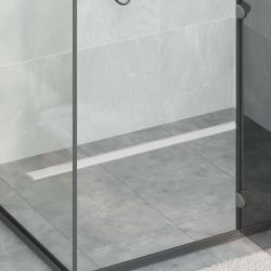 &Eacute;vacuation de douche 2-en-1 avec siphon &agrave; 360&deg; Argent&eacute; 100 cm