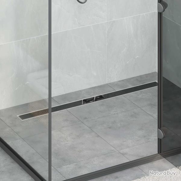 Drain de douche avec couvercle en verre et siphon � 360� 100 cm