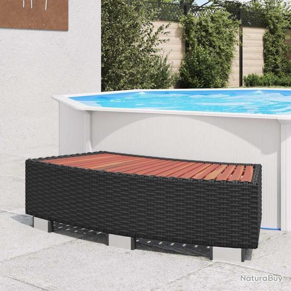 Marche de spa R�sine tress�e 92 x 45 x 25 cm Noir