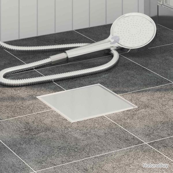 2 en 1 Drain de Douche Argent� 20 x 20 cm Acier Inox 304