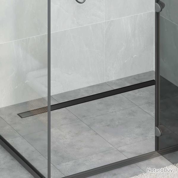 �vacuation de douche 2-en-1 avec siphon � 360� Noir 100 cm