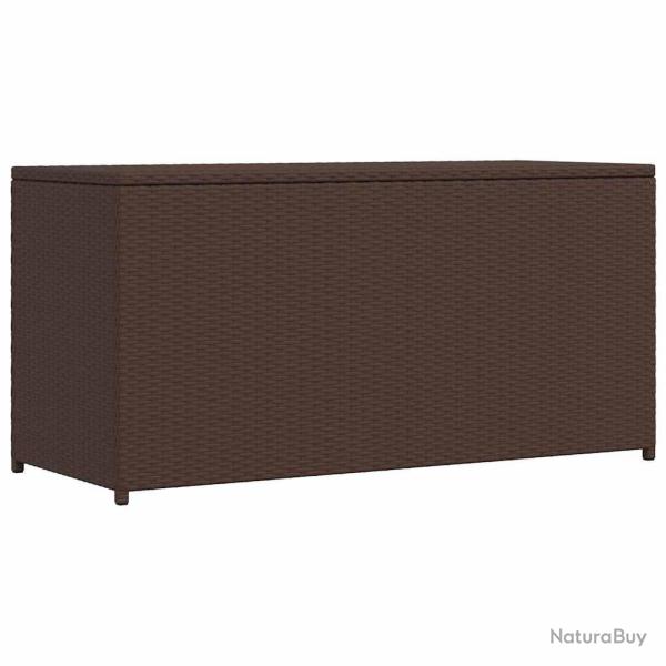 Bo�te de rangement de jardin marron 120x50x60 cm r�sine tress�e