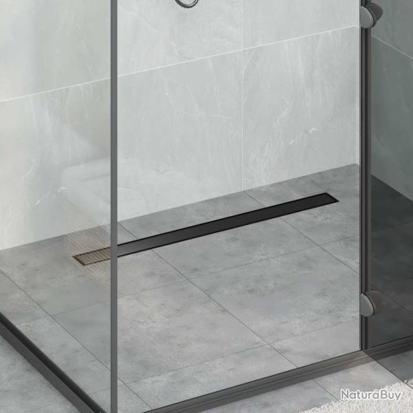 �vacuation de douche 2-en-1 avec siphon � 360� Noir 80 cm