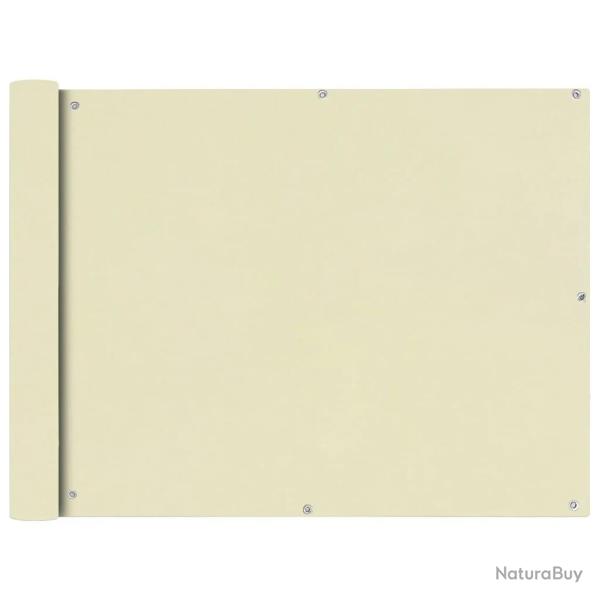 �cran de balcon en tissu Oxford 90x400 cm Cr�me