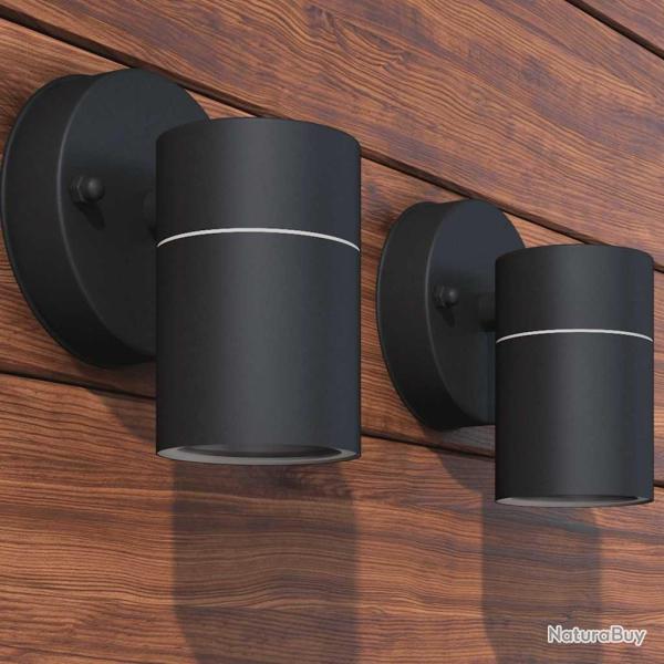Applique murale LED d'ext�rieur 2 pcs Acier