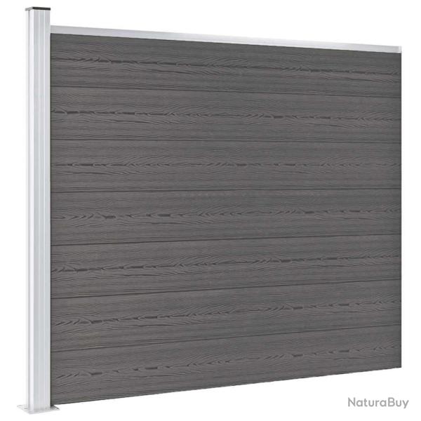 Panneau de cl�ture WPC 175x146 cm Gris